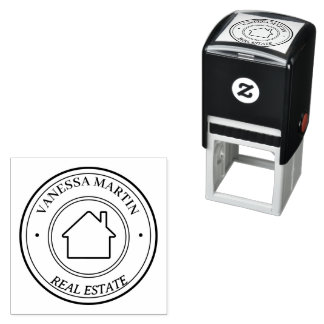 Modern fastighetsfrämjande Realtor logotyp Självfärgande Stämpel