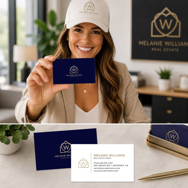 Modern fastighetsfrämjande Realtor logotyp Visitkort (Skapare uppladdad)