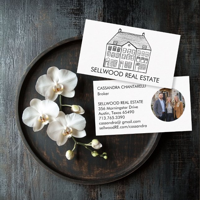 Modern Fastighetsmäklare Agent Bolån FOTO Visitkort (Modern Real Estate Broker Agent Mortgage PHOTO Business Card
)