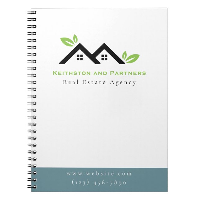 Modern fastighetsmäklare kampanj fastighetsmäklare anteckningsbok (Framsidan)