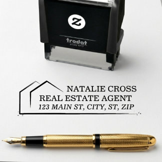 Modern fastighetsmäklare kampanj Realtor Självfärgande Stämpel