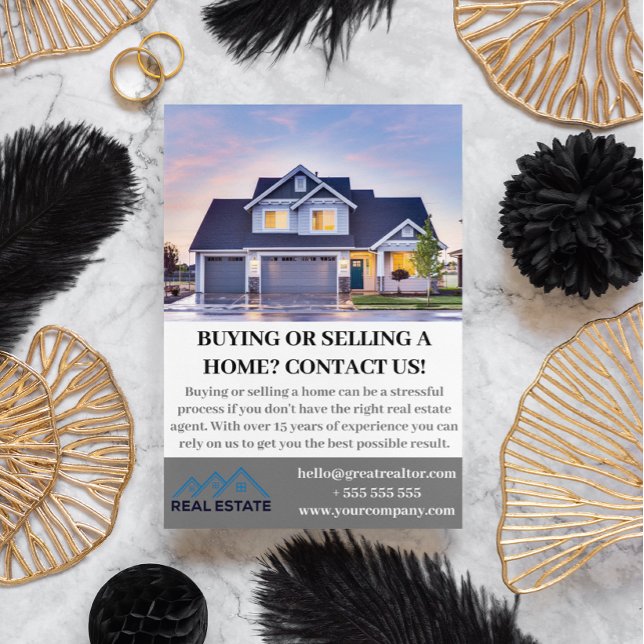 Modern Fastighetsmäklare Listning Anpassad Postkor Vykort (Elegant realtor marketing )