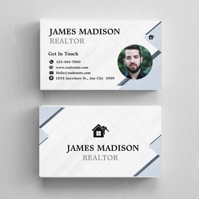 Modern Fastighetsmäklare Visitkort (Modern Real Estate Agent Business Card)