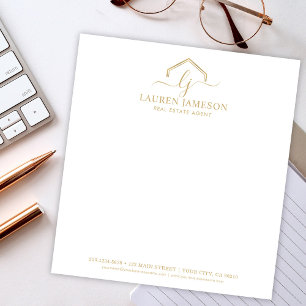 Modern Fastighetsmarknadsföring Realtor Logotyp Anteckningsblock