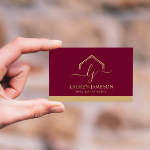 Modern Fastighetsmarknadsföring Realtor Logotyp Fö Visitkort