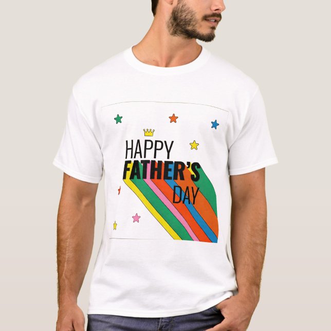Modern Father's Day Celebration Shirt  T ("A bright and festive Father's Day T-Shirt")