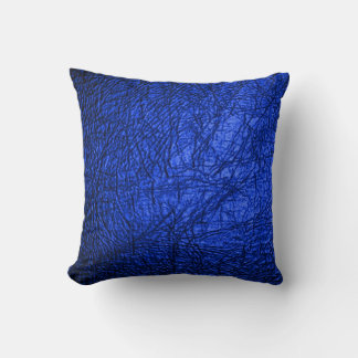 Modern Faux Blue Leather Struktur Kudde