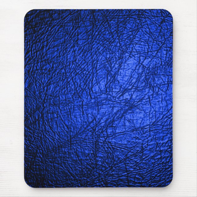 Modern Faux Blue Leather Struktur Musmatta (Framsidan)
