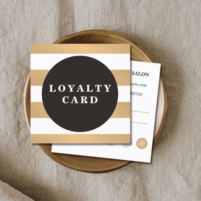 Modern Faux Copper Rand Grått Loyalty Card Lojalitetskort (Skapare uppladdad)