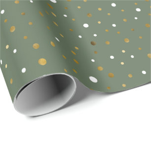 Modern Faux Foil Dots jul Helgdag Gift Presentpapper