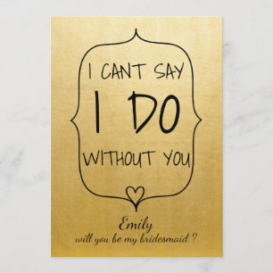 Modern Faux Gold Foil Cute Hjärtat Inbjudningar