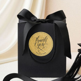 Modern Faux GOLD FOIL-Tack för din beställning Runt Klistermärke