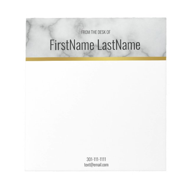 Modern Faux Grått Marble från Desk of Anteckningsblock (Framsida)