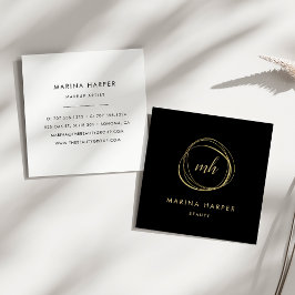 Modern Faux Guld Abstrakt Fyrkantigt Visitkort