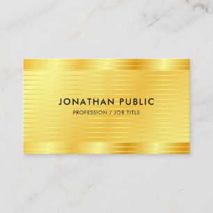 Modern Faux Guld Elegant Professionell Template Visitkort