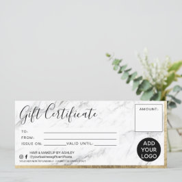 Modern faux guld foil marble-logotyp