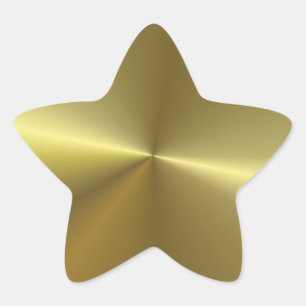 Modern Faux guld metallisk look Stylish Blank Stjärnformat Klistermärke