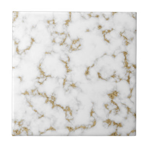 Modern faux guld och grått marble kakelplatta
