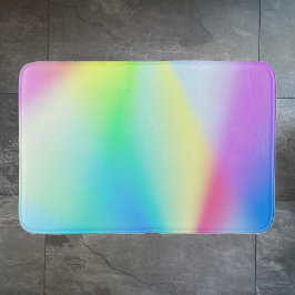 Modern faux iridescent pastel rainbow-färgad badrumsmatta