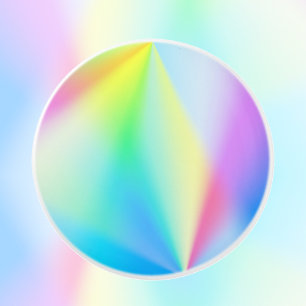 Modern faux iridescent pastel rainbow-färgad knopp