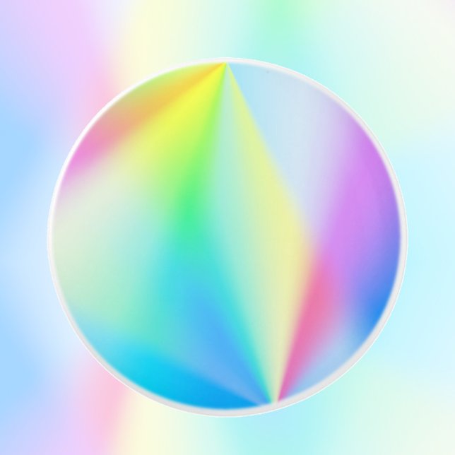 Modern faux iridescent pastel rainbow-färgad knopp (Skapare uppladdad)