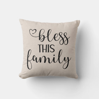 Modern Faux linen-familjekurs Kudde