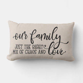 Modern Faux linen-familjekurs Lumbarkudde