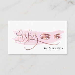 Modern Faux Ro Gold Foil Ögon Lash Makeup Visitkort
