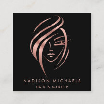 Modern Faux Ro Guld Abstrakt Hair Makeup