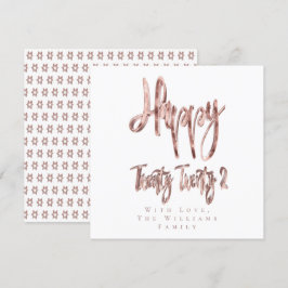 Modern Faux Ro Guld Gott nytt år 2022 Julkort