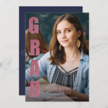 Modern Faux Ro Guld GRAD Photo Studenten