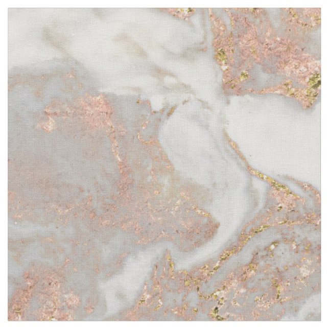 Modern Faux Ro Guld Marble Swirl Chic Tyg (Närbild)