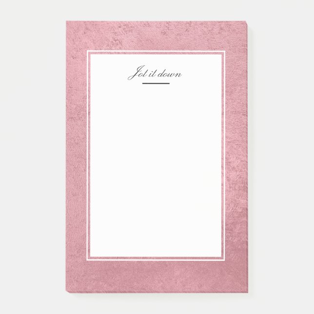 Modern faux ro guld post-it block (Framsida)