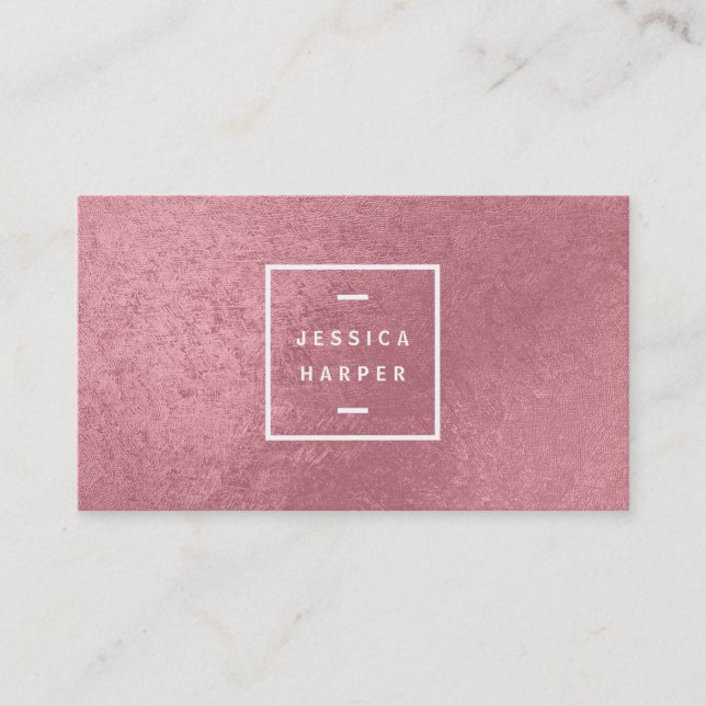 Modern Faux Ro Guld Visitkort (Framsida)