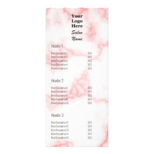 Modern Faux-Rosa Marble din Logotyp här Reklamkort