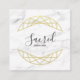 Modern Fauxguld och marmor kvadrerar visitkorten Fyrkantigt Visitkort