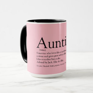 Modern Favorit Moster Auntie Definition Kul Rosa Mugg