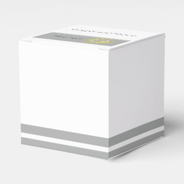 Modern favoritruta för Silver och Butterkoppsfodra Presentaskar (Framsidan Sidan)