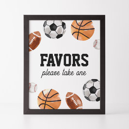 Modern favoritskylt för sport Barns födelsedag Poster