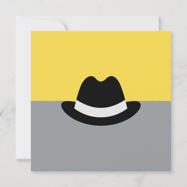 Modern Fedora-färgblockering  Kort (Framsida)
