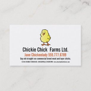 Modern feg Hatchery för babychick Visitkort
