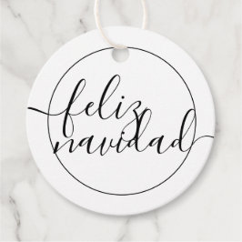 Modern Feliz Navidad Typography jul Gåvor Etiketter