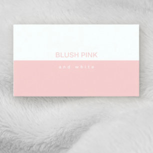 Modern feminin halvvit/halv  rosa visitkort