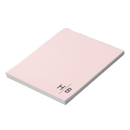 Modern Feminine Girly Rosa Initial Monogram Anteckningsblock