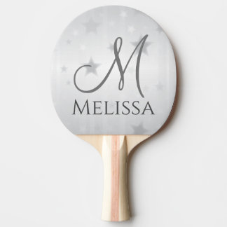 Modern Feminint Personligt Minimalistiskt Silver Pingisracket