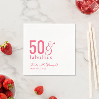Modern femtio och fantastisk djärv 50-årsfest pappersservett