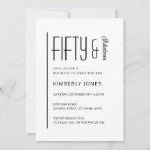Modern femtio och fantastisk fet 50-årsfest