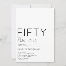 Modern femtio och fantastisk fet 50-årsfest