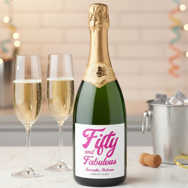 Modern femtio och fantastisk rosa 50-årsfest (Skapare uppladdad)