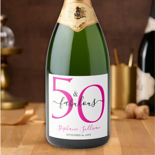 Modern femtio och fantastisk rosa 50-årsfest (Skapare uppladdad)